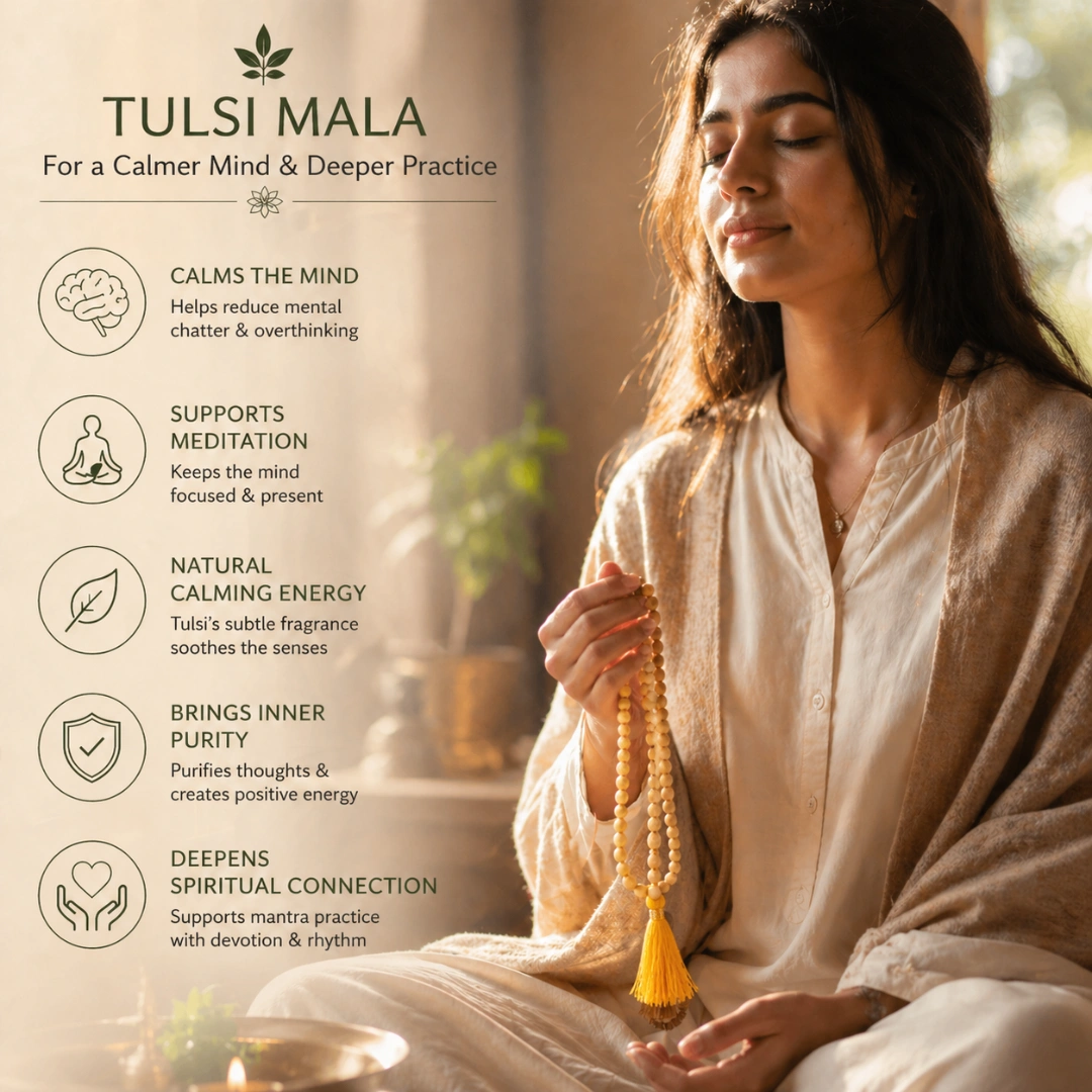 tulsi jaap mala for meditation and calm mind